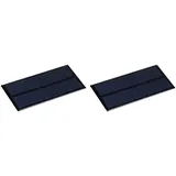 sourcing map Packung von 2 Sonnenkollektor Mini Solarpanel Zelle 5V 200mA 1W 130mm x 60mm für DIY Stromprojekt