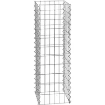 Estexo Gabionen-Säule eckig Steinkorb 4-Eck Säulengabione 50/100/150/200 cm Höhe 100 m