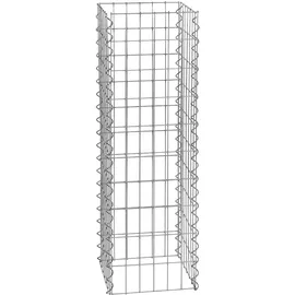 Estexo Gabionen-Säule eckig Steinkorb 4-Eck Säulengabione 50/100/150/200 cm Höhe 100 m