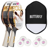 Butterfly Butterfly® Timo Boll Gold 85020 Tischtennisschläger | Tischtennis Racket Bat TT Hobby & Freizeit | Trainingsschläger für geüpte Spieler | ITTF zertifizierter Pan Asia Belag | konkave Griffform