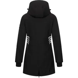 Arctic Seven Damen, Softshelljacke (XS-5XL) mit Kapuze abnehmbar - Wasserabweisend, Atmungsaktiv, Fleece innen, Warme Jacke Frauen - AS-305 XL, schwarz, - XL