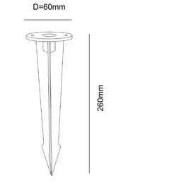 ISOLED Erdspiess für Pollerleuchte 1