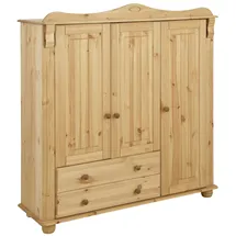 otto home Wäscheschrank OTTO HOME "Adele, Mehrzweckschrank", beige (natur), B:130cm H:135cm T:40cm, Massivholz, Schränke, aus massiver Kiefer, 2-oder 3-türig