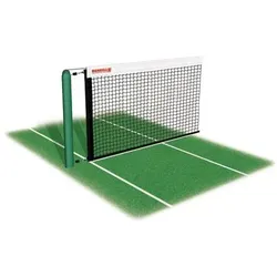 Friendly Tennisnetz mit 10 Doppelmaschen PVC-Band. Farbe: schwarz SCHWARZ No Size