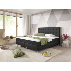 Inter Boxspringbett - anthrazit - H3 - 180x200 cm