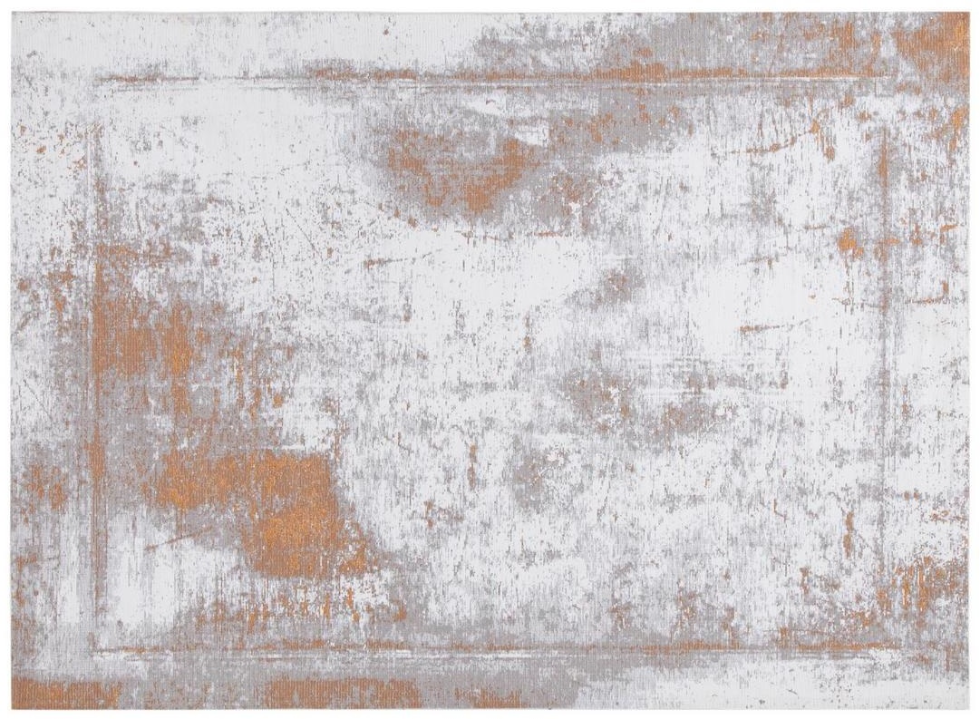 Used-Effekt-Teppichboden in Gold und Elfenbein mit gewebtem Muster 160 x 230 cm - ASTRA