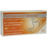 Hennig Arzneimittel GmbH & Co. KG Pantoprazol Hennig b.Sodbrennen 20 mg msr.Tabl. 7 St