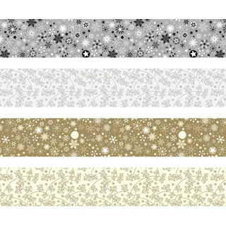 Heyda 204875526 Faltstreifen-Set für Fröbelsterne 1, 5 x 60 cm, 4 Motive Sortiert