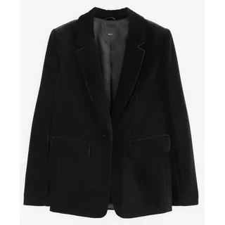 Next Jackenblazer Figurbetonter Samt-Blazer – Kurzgröße (1-tlg) schwarz 20