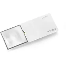 Eschenbach Optik easyPOCKET Lupe mit 6X-Vergrößerung und LED-Beleuchtung in Weiß - Made in Germany