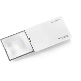 Eschenbach Optik easyPOCKET Lupe mit 6X-Vergrößerung und LED-Beleuchtung in Weiß - Made in Germany