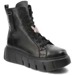 Schwarze Stiefeletten Nessi Plateauschuhe, 40