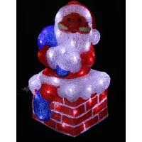 Lex LED Weihnachtsfigur Acryl Weihnachtsmann 38cm Figur beleuchtet Weihnachtsdeko