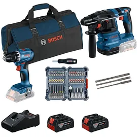 Bosch GSR 18V-45 inkl. 2 x 4,0 Ah + Ladegerät + Tasche