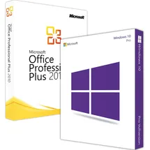 Microsoft Windows 10 Professional & Office 2010 Professional Plus -Softwaredownload inkl...