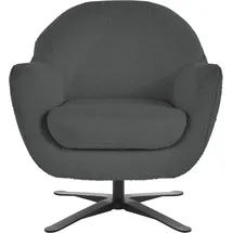 Home Affaire Drehsessel HOME AFFAIRE "Stavre, Loungesessel mit Drehfunktion", grau (anthrazit), B:83cm H:85cm T:80cm, 95% Polyester 5% Polyacryl, Sessel, Drehsessel, in moderner Optik, mit elegantem Drehfuß