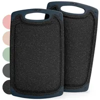 Blumtal Schneidebrett-Set Kunststoff 2 40 x 24,5 cm Schwarz
