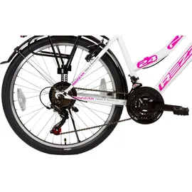 Rezzak Mädchenfahrrad 24 Zoll RH 42 cm weiß/pink