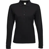 Tee Jays Damen Luxus Piqué Stretch Polo langarm 146 black