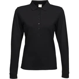 Tee Jays Damen Luxus Piqué Stretch Polo langarm 146 black