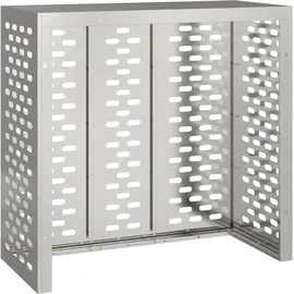 vidaXL Klimaanlagenabdeckung 110 x 50 x 105 cm Edelstahl