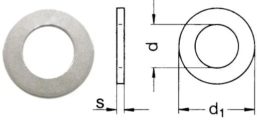 DIN 125 A / ISO 7089 Scheiben Niro A2 -  4,3 / 0,028 / 9