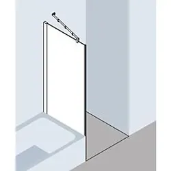 Kermi Pasa XP Seitenwand verkürzt neben Badewanne PXTVD07516VYK 75x160cm, silber glanz, ESG SR OpacoClean