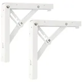 MS Beschläge - Schwerlast Klappkonsolen Weiß 200x185mm 3-stufig einstellbar Klapptischhalter