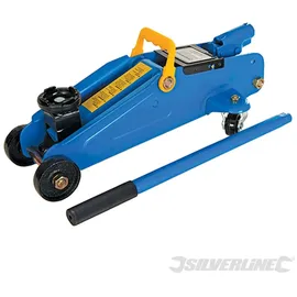 Silverline Rangierwagenheber Stahl 2 t blau/schwarz/gelb