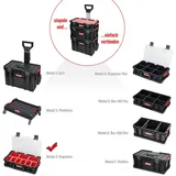 Kreher Werkzeugtrolley 'Q-Brick' aus Kunststoff in Schwarz (Module wählbar)