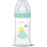 Dodie Babyflasche, Antikolik Sensation+, Grün, Luft, 270 ml, 0-6 Monate, flacher Sauger, Fluss 2, klein