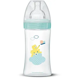 Dodie Babyflasche, Antikolik Sensation+, Grün, Luft, 270 ml, 0-6 Monate, flacher Sauger, Fluss 2, klein