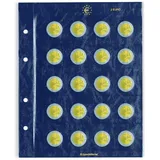 Leuchtturm 312494 Vista Ergänzungsblätter Blanko, 2er Pack - für Vista Classic Euroalbum für 2-Euro-Münzen - 20 Stück Pro Münzblatt