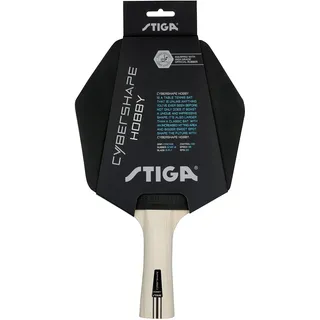 Stiga Cybershape Hobby-Tischtennisracket, leicht zu spielender Pingpong-Schläger mit sechseckiger Form für Anfänger und Vereinsspieler