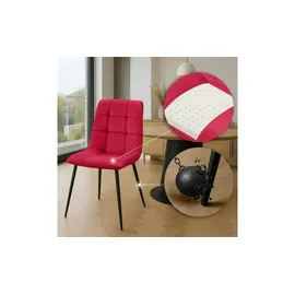 CLP 4er Set Esszimmerstühle Antibes rot