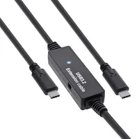 InLine USB 3.2 Gen.1 Aktiv-Kabel, USB-C Stecker an USB-C Stecker, schwarz, 15m,