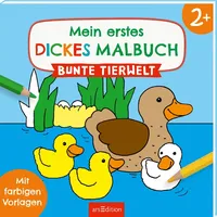 arsEdition Mein erstes dickes Malbuch ab 2 – Bunte Tierwelt