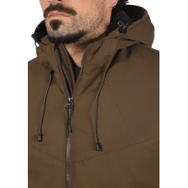 Blend BHFosco Herren Parka Winterparka Winterjacke mit Kapuze Reißverschlusstaschen regular fit - Braun - XL