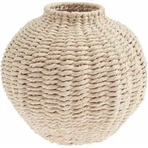 Rico Design Vase Geflecht oval, Natur, Ø=21 x 19cm