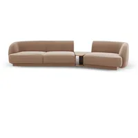 Micadoni Sofa Miley, modular 3-Sitzer braun