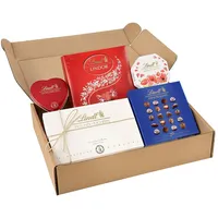 Lindt Schokolade Pralinen Geschenke Set | 477g | 5 Schachteln Lindt Pralinés in den Varianten Hochfein, Mini Pralinés, LINDOR Präsent, Kleiner Dank, Von Herzen | Pralinengeschenk | Schokoladengeschenk