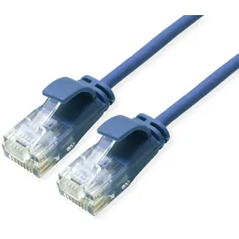 Roline UTP DataCenter Patchkabel Cat.6A (Class EA), LSOH, slim, blau, 2 m