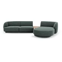 Micadoni Sofa Miley, modular mit Recamiere 3-Sitzer blau