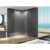 BuyLando.Shop Buylando LiLy 100x200 cm Walk in Duschwand Satiniert Schwarz