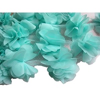YYCRAFT Spitzenband, Chiffon, Blumen-Design, 5 cm
