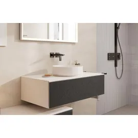 Hansgrohe Xevolos E Konsole 980/550 mit Auschnitt mittig für Aufsatzwaschtisch ohne Hahnloch, 54329780 980 x 550 mm, Sandbeige Matt