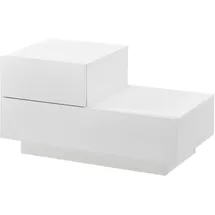 [en.casa] Nachtschrank Sebokeng 70 x 35 x 38 cm Weiß