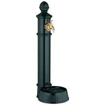 Relaxdays Standbrunnen Antik 83 cm Dunkelgrün/Gold
