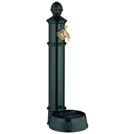 Relaxdays Standbrunnen Antik 83 cm Dunkelgrün/Gold