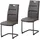 Hti-Living Schwingstuhl Kunstleder braun 2er Set